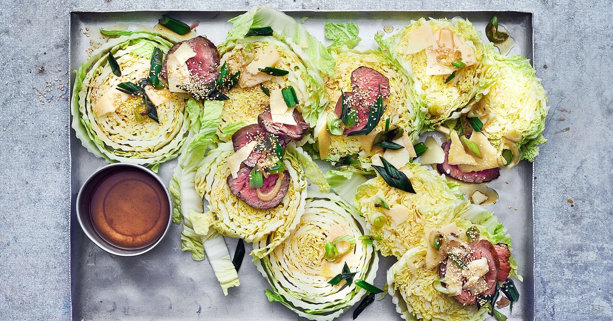 Cavolo cinese con filetto di manzo e parmigiano