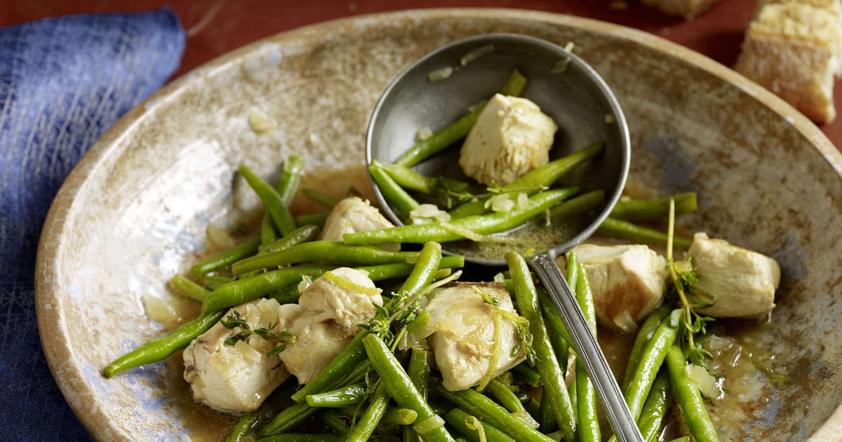 Poulet avec haricots verts et citron vert Migusto