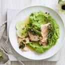 Salmone alla limetta con purea agli spinaci