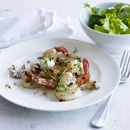 Fruits de mer grillés avec huile de cresson