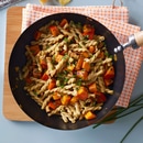 Pasta integrale con zucca e funghi