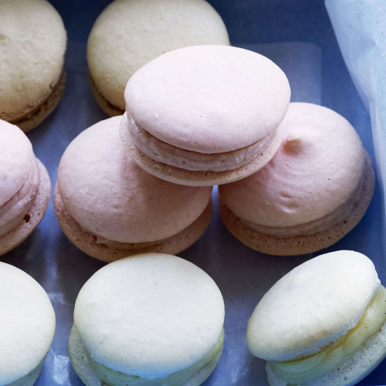 Macarons mit Orangen-Schokolade- und Vanillefüllung | Rezept