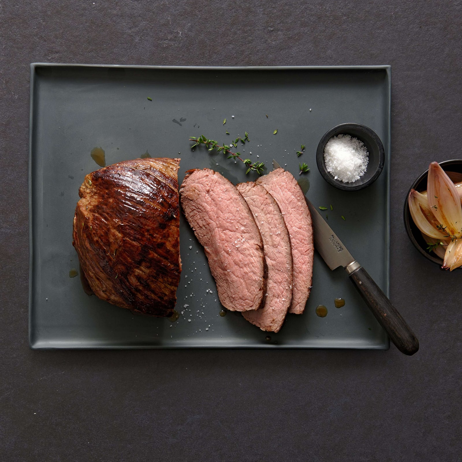 Entrecôte de boeuf avec sauce au vin rouge et à la moutarde Migusto