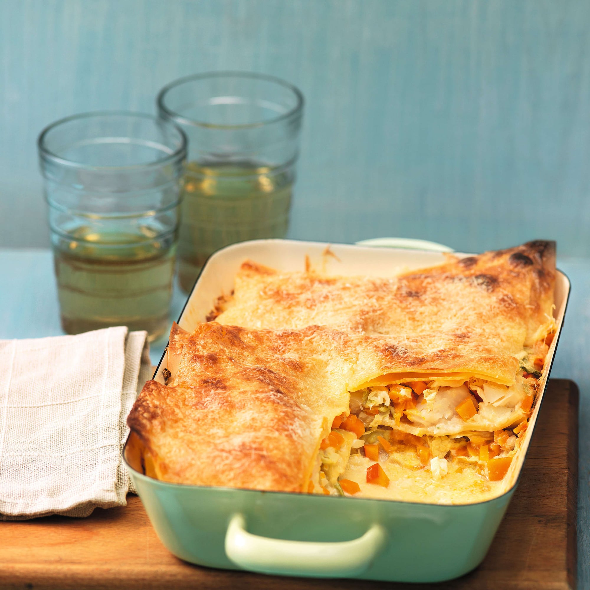 Lasagne mit Kabis und Pilzen | Rezept