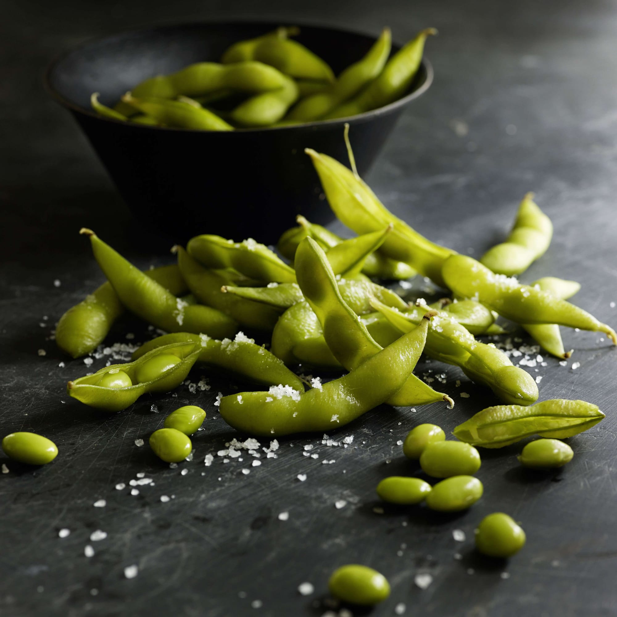 Edamame mit WasabiDip Migusto