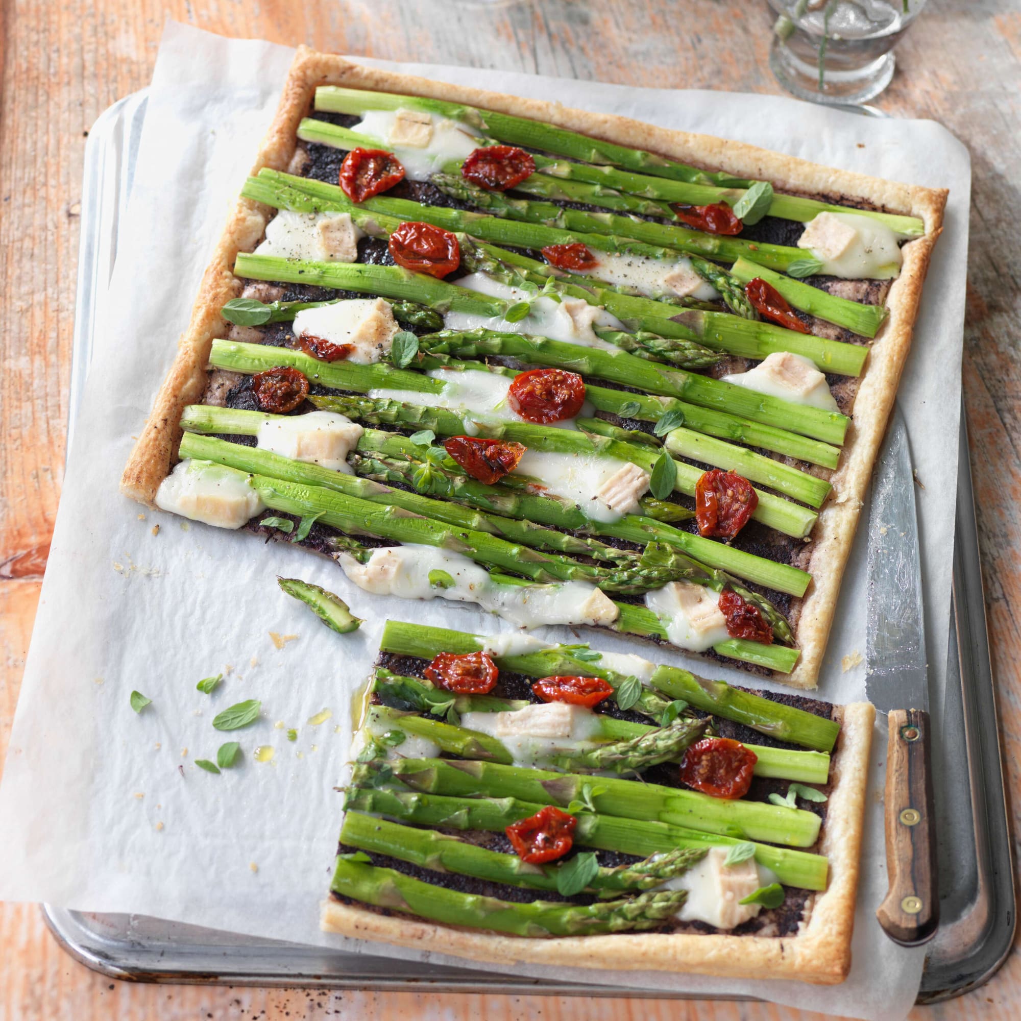 Spargel Tarte Mit Bltterteig