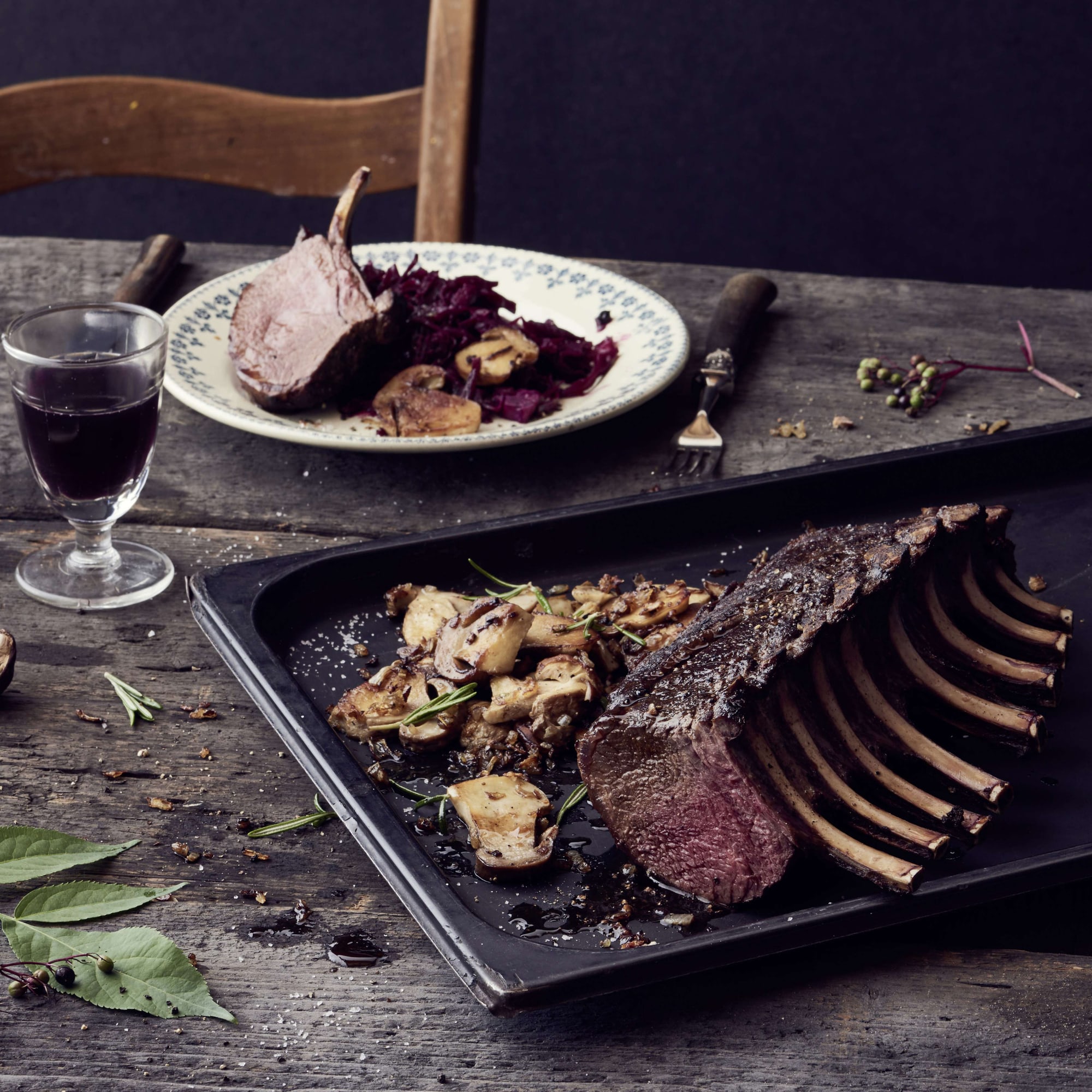 Hirschrack mit Brombeersauce | Rezept