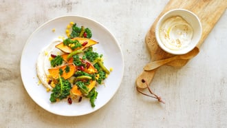 Patate douce au chou kale