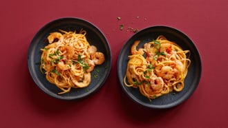 Crevetten-Spaghetti mit Mascarpone