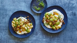 Haricots en sauce au cresson et au persil