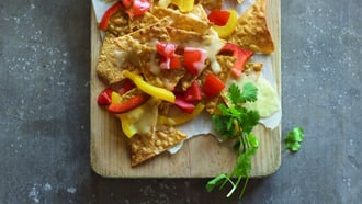 Nachos gratinés aux poivrons