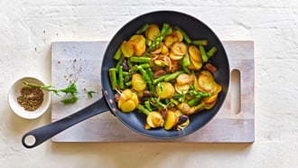 Padellata d’asparagi e patate