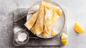 Omeletten mit Zitronen-Ricotta-Creme