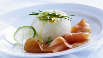 Meerrettichflan mit Rauchlachs