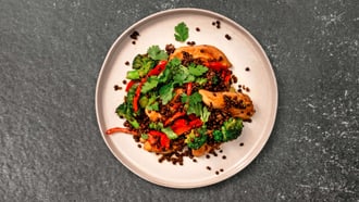 Sauté de poulet protéiné aux lentilles