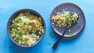 Blumenkohlreis mit Trüffelöl und Artischocken