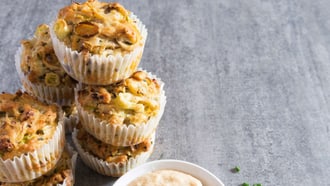 Muffin ai porri con salsina