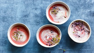 Velouté de betteraves rouges au raifort
