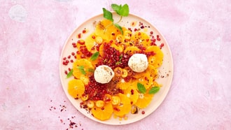 Arance con melagrana e cannella