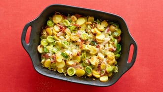Lauch-Schinken-Gratin