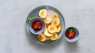 Mini-pancakes avec prunes