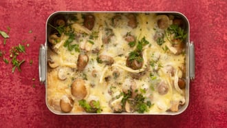 Funghi gratinati alle erbe