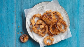 Rondelles d'oignons frits au panko