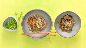 Nouilles soba aubergine à la japonaise - Simple & Gourmand