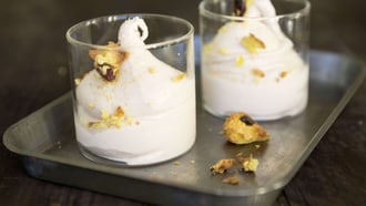 Portweinglace mit Panettone