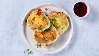Tortilla de chou et de courge à la coréenne
