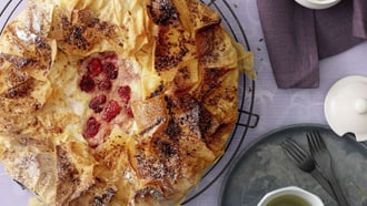 Tarte aux framboises façon strudel