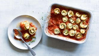 Involtini di zucchine e ricotta gratinati