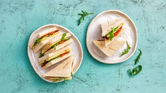 Toastbrot-Sandwich mit Bergkäse