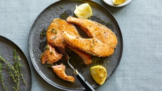 Darne de saumon poêlé avec citron