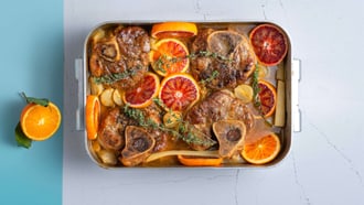 Ossobuco mit Blutorangen