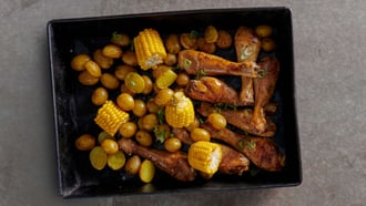Poulet-Gemüse-Blech
