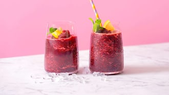Slushy au thé glacé et à la cerise