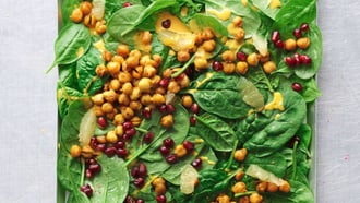 Spinat-Kichererbsen-Salat