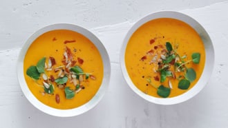 Gaspacho de tomates et d'abricots