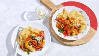 Maltagliati avec poivronnade