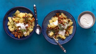 Ragoût de champignons et de pommes de terre