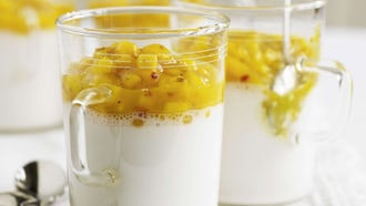 Kokosdelice mit Mangosalsa
