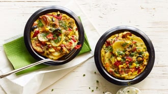 Tortillas au jambon et aux légumes