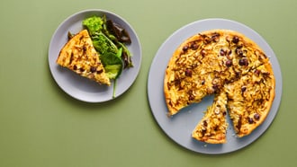 Quiche au chou frisé avec noisettes