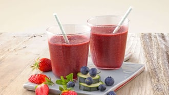 Smoothie aux baies avec courgette