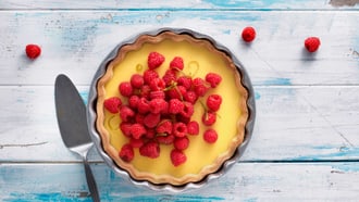 Torta di limetta ai lamponi