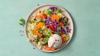 Salade d'oranges sanguines avec burrata