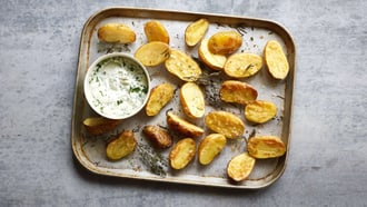 Ofenkartoffeln mit Quark-Dip