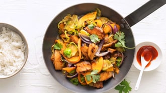 Vegane Kürbispfanne
