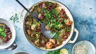 Stufato d'agnello persiano con fagioli rossi